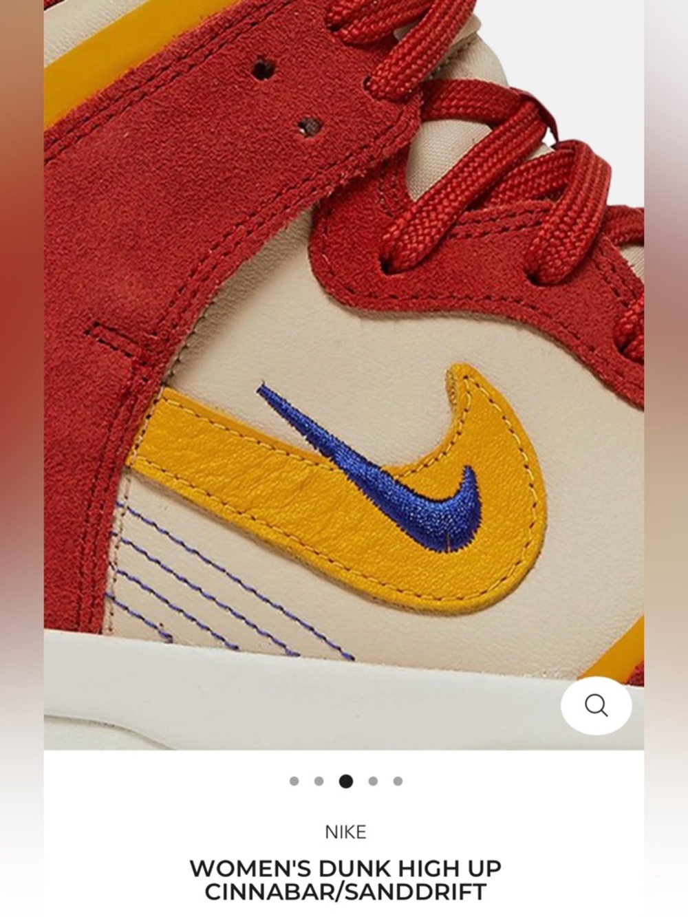 Nike Dunk High Up - Cinnabar and Sanddrift Basketball Shoes